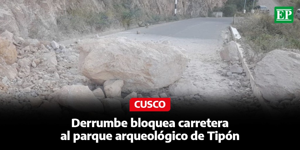 Diario_EP's tweet image. #Perú | Un #deslizamiento de rocas y tierra bloquea la vía asfáltica de ingreso al parque arqueológico de #Tipón, ubicada en el distrito de #Oropesa, provincia cusqueña de #Quispicanchi, al sur de la ciudad del #Cusco.

La Dirección de Cultura de Cusco informó que el incidente se