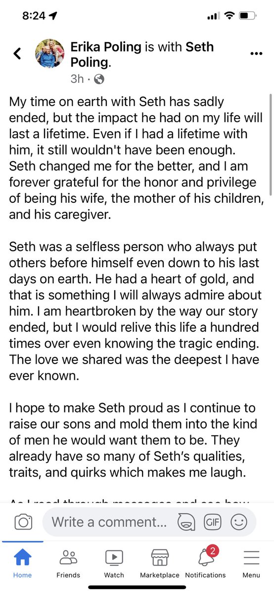 erika_poling's tweet photo. I am not the Twitter guru of the family — my @SethPoling10 was. However I did want to share my Facebook post and obituary link for his Twitter family https://t.co/yQWE7ilxst https://t.co/wgiKk1MCRz