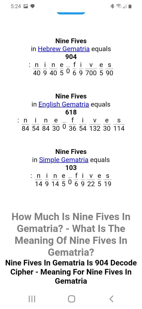 DeanDavis33's tweet photo. #NineFives #Gematria ✴ https://t.co/yLlzqeW01e