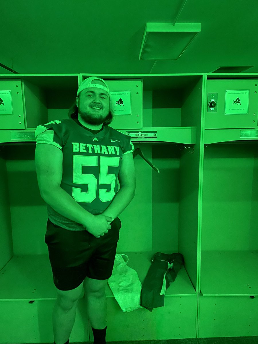 Very thankful to say I have received my 2nd official offer to play college football from @BethanyWVFB!! Thank you for this opportunity! <a href="/coachR_Brown/">❄️Robbie Brown❄️</a> 🟢⚪️