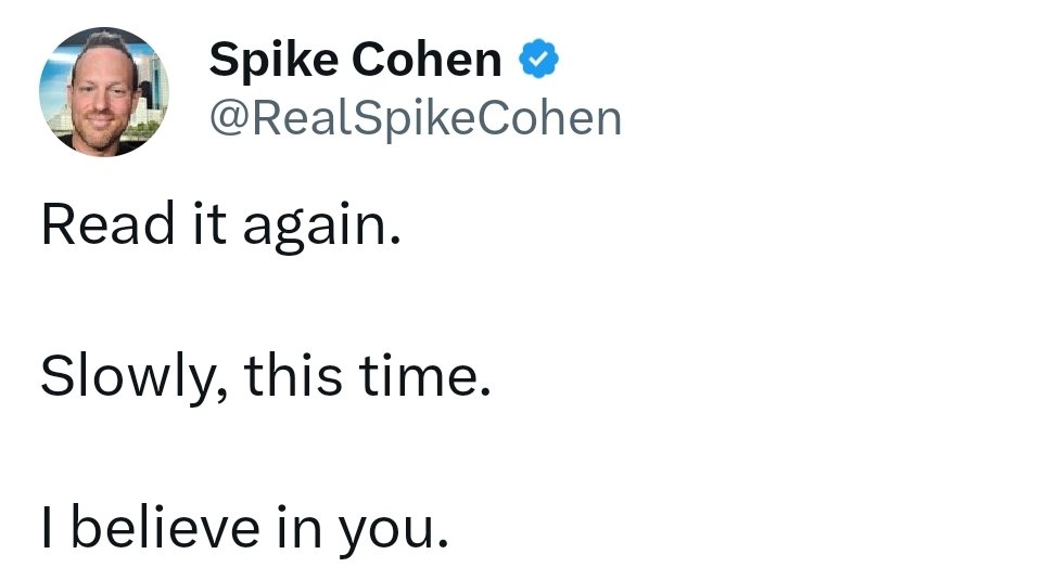 RealSpikeCohen's tweet image. Welcome to my profile.
If you're here because you're angry about something I tweeted, I encourage you to go back to it and