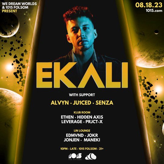 Playing for the heavy hitter <a href="/EkaliMusic/">Ekali</a> with a bunch of homies in SF on 8/18! 

Tickets are on sale tomorrow 7/6 at 10am using link bit.ly/ekalisf 🎟️ 

see y’all then ☺️