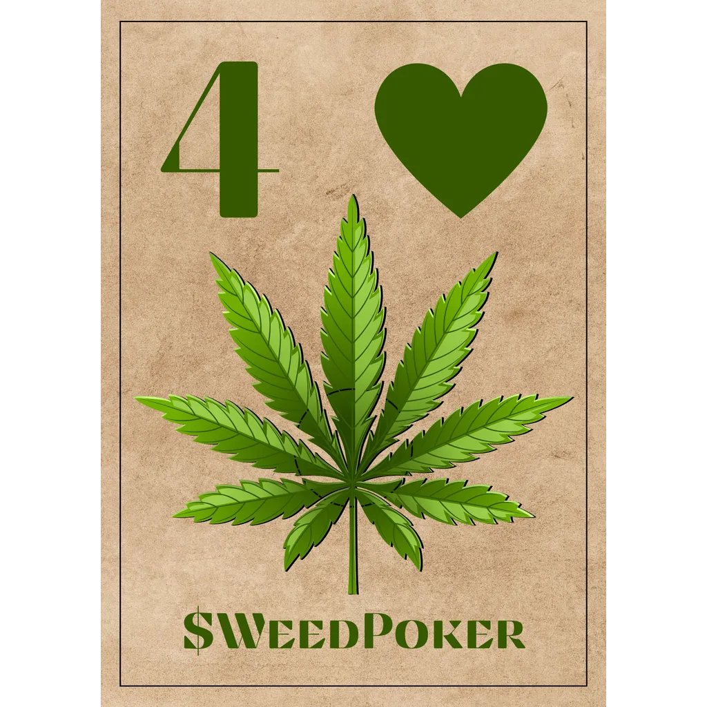 We're giving away #PokerCard NFTs tonight! Let's play, starts in 20 minutes in the WEED Discord.