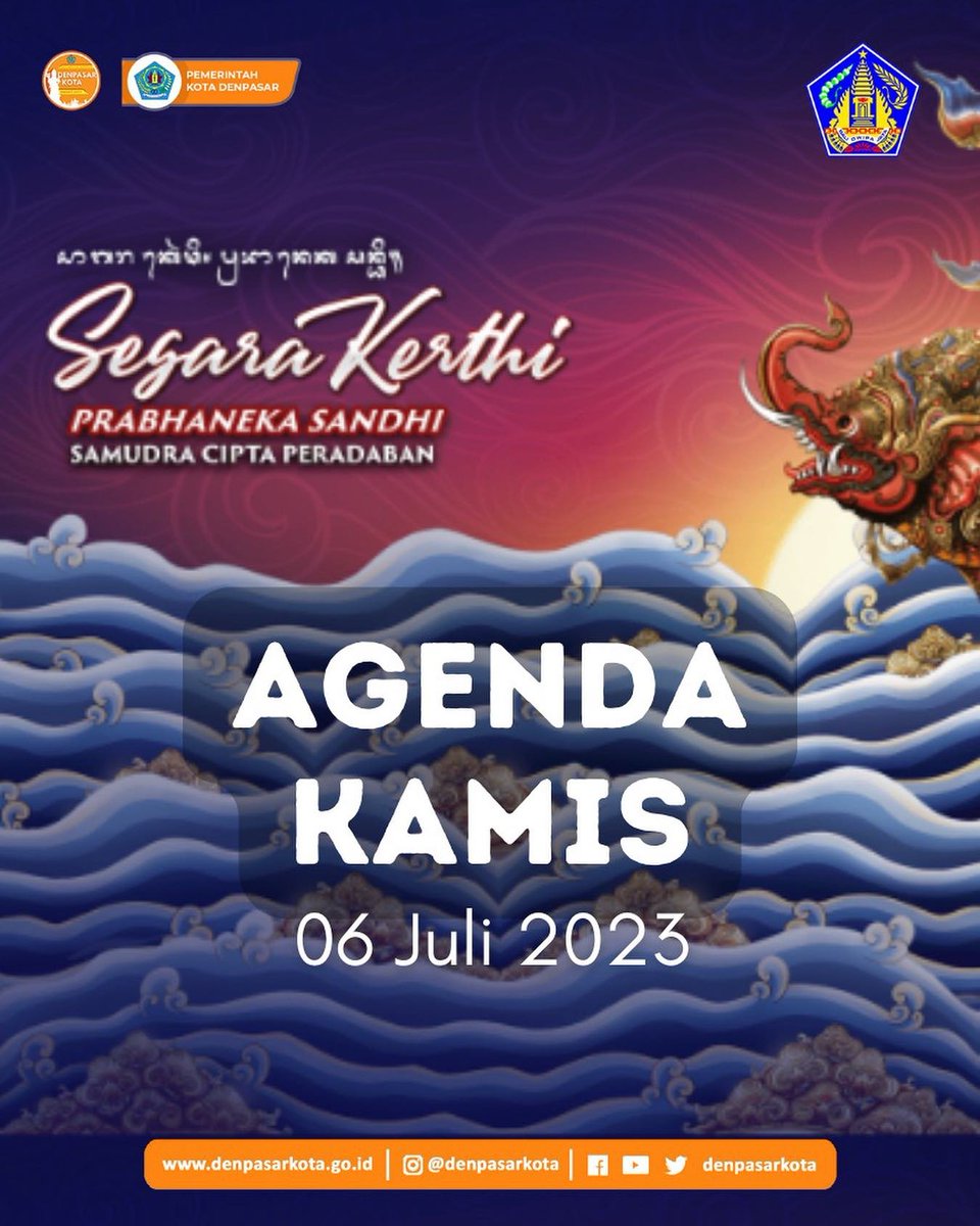 DenpasarKota's tweet photo. Halo Semetown Warga Kota
Berikut adalah Agenda Pesta Kesenian Bali Kamis, 6 Juli 2023
#jadwalPKB #PestaKesenianBali #segarakerthi #denpasarkota https://t.co/eqfhuRg9uI