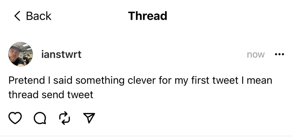 ianstwrt's tweet photo. I’m @ianstwrt on threads. If this app dies I’ll be there. https://t.co/QhictyiEHT