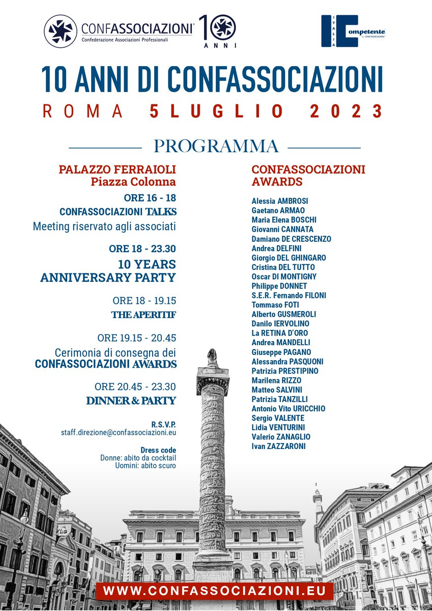 AngeloDeianaTW's tweet image. E' #tardi ma volevo #essere #comunque con #voi per dirvi l#grazie per la #straordinaria #partecipazione alla nostra #festa in #occasione del Decennale di CONFASSOCIAZIONI. E' stato il "più grande #spettacolo dopo il weekend"...

#Confassociazioni #laretedellereti #lenostrefoto