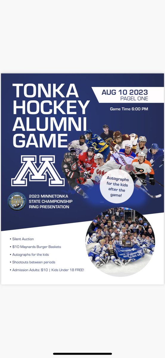 Hanging the State Championship Banner today for you Class AA Boys State Champion team! Come out help us celebrate this team on 8/10 with a special ceremony and alumni game! <a href="/TonkaBoysPuck/">Minnetonka Skippers Hockey</a> <a href="/Tonka_Hockey/">Tonka Youth Hockey</a> <a href="/YouthHockeyHub/">YHH</a> <a href="/FollowThePuck/">FollowThePuck 👻</a>