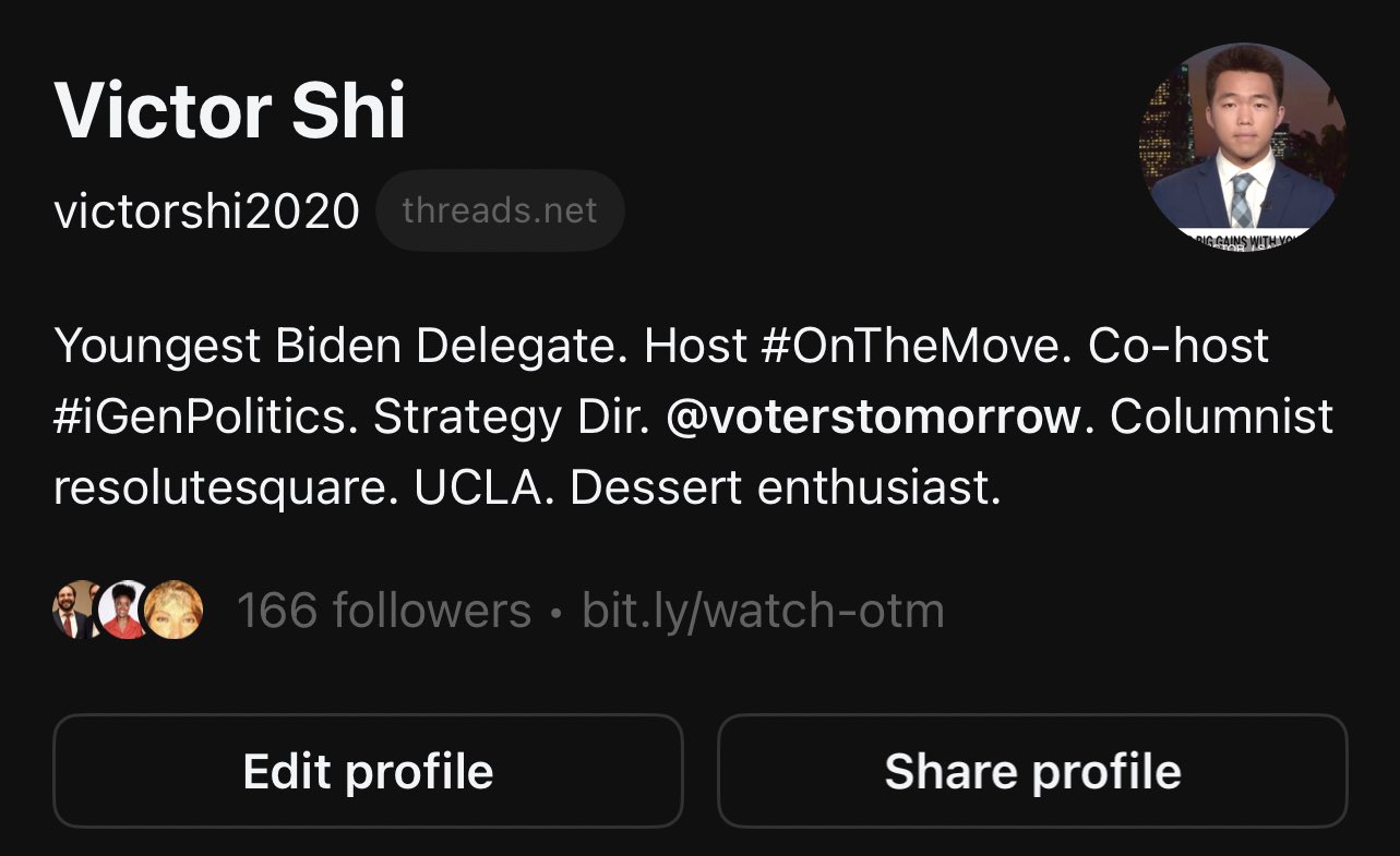 Victor Shi on Twitter: "Here’s my profile. We’ll see what this ends up
