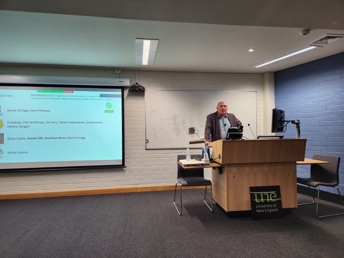 Great UNEBS @UniNewEngland and AARES New England Branch @AARES_Inc Seminar of Emeritus Professor Oscar Cacho on Modelling farmer decisions and landscape impacts for policy analysis.