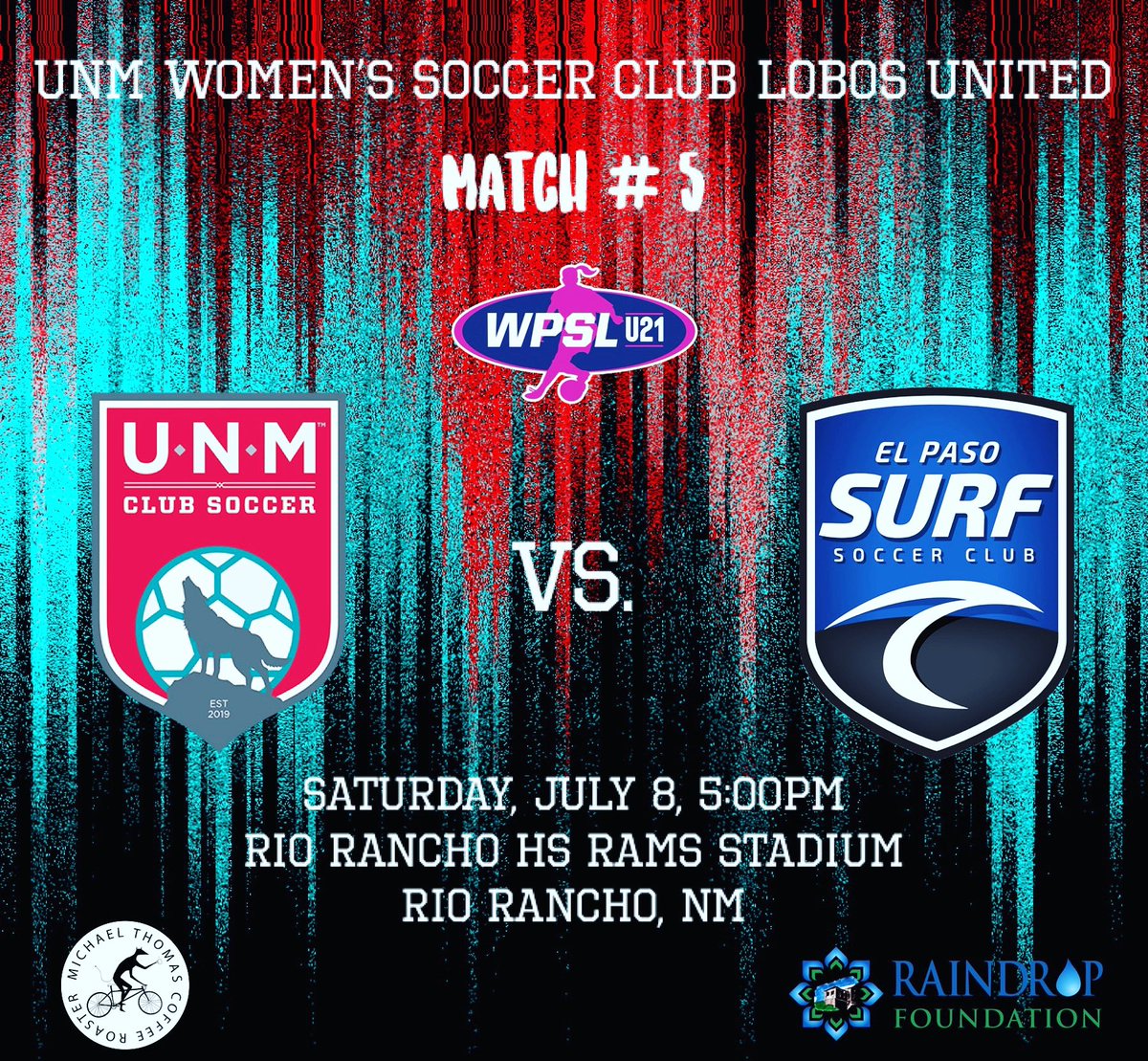 UnmClub's tweet photo. Match 5 of the @wpslu21 season. We go again vs. El Paso Surf at home this time 🏡. 
Come support us at Rio Rancho HS Rams Stadium!  Let’s go Lobos! 🐺⚽️💪 

#lobosunitedwpsl #nmsoccer #newmexicosoccer #wpsl #wpslu21 #womenssoccer #unmclubsoccer #golobos #matchday https://t.co/OBUKlxCu4c