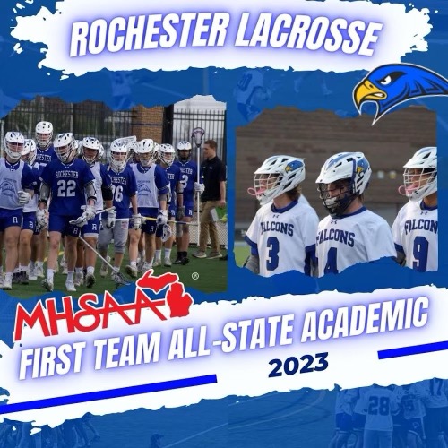 The Rochester Boys Lacrosse Team finishes 1st in Team Academic All State for Division 1!
<a href="/RHSFalcons/">Rochester High School</a> <a href="/ROCH_Athletics/">Rochester Falcons Athletic Department</a>