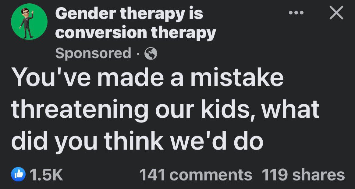 What did you think they’d do?!

#SaveOurKidsAct #saveourkids #Louisiana #louisianalaw #law #gender #genderbend #LGBTIQ #LGBT #ChildAbuseAwareness #ChildProtrction #medical #RollingStones 

rollingstone.com/politics/polit…