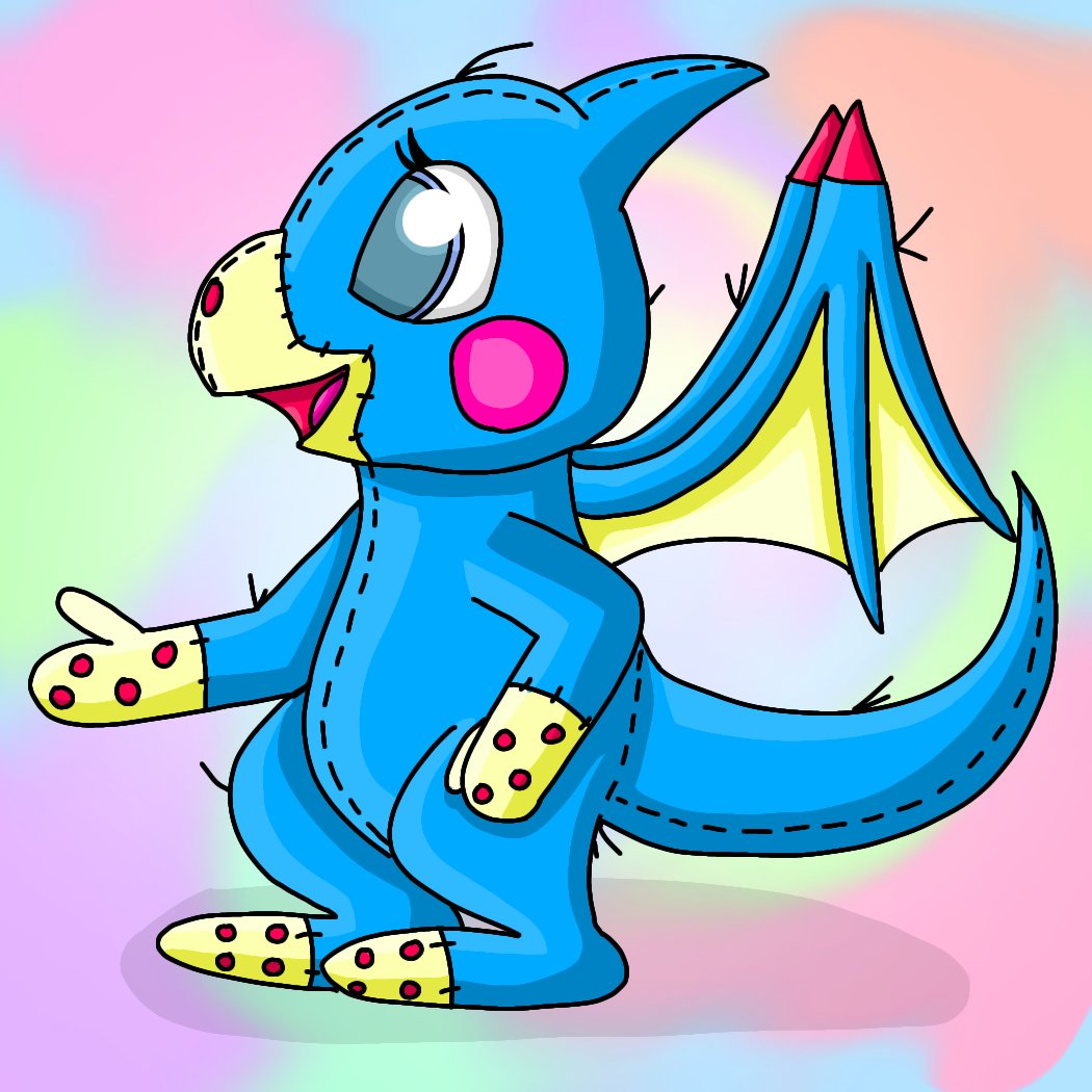 ProbPeriPlum's tweet photo. I kept my Artfight attacks to a healthy number of three today. No further comment except I have never drawn a front facing Krawk beforehand and it was easily the most difficult part for me. #neopets #scorchio #krawk #scorchio https://t.co/jVwex63ZO0