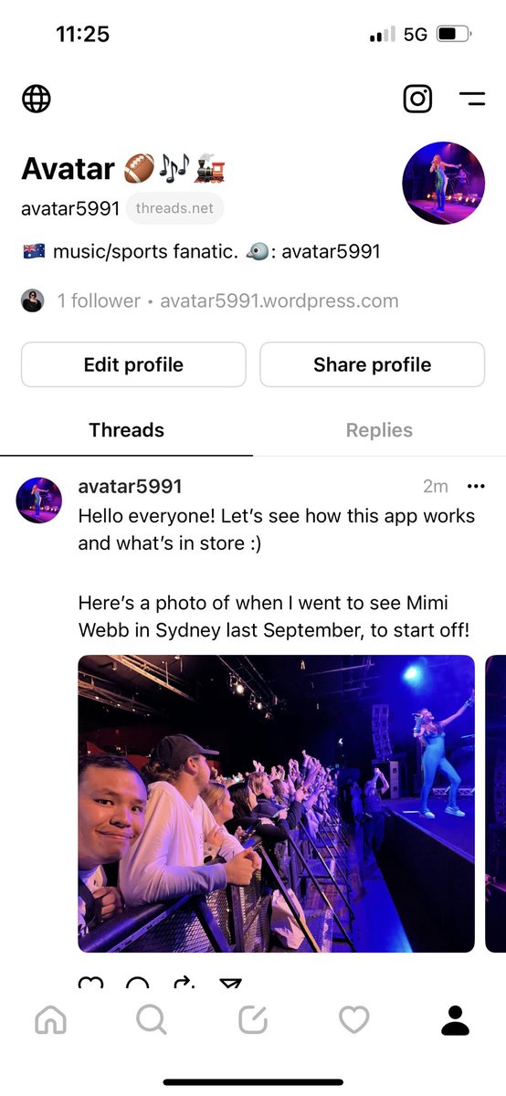 Avatar5991's tweet image. I’m now on Threads for Instagram! Looks like a mashup of Insta and Twitter if you ask me! #Threads #ThreadsForInstagram