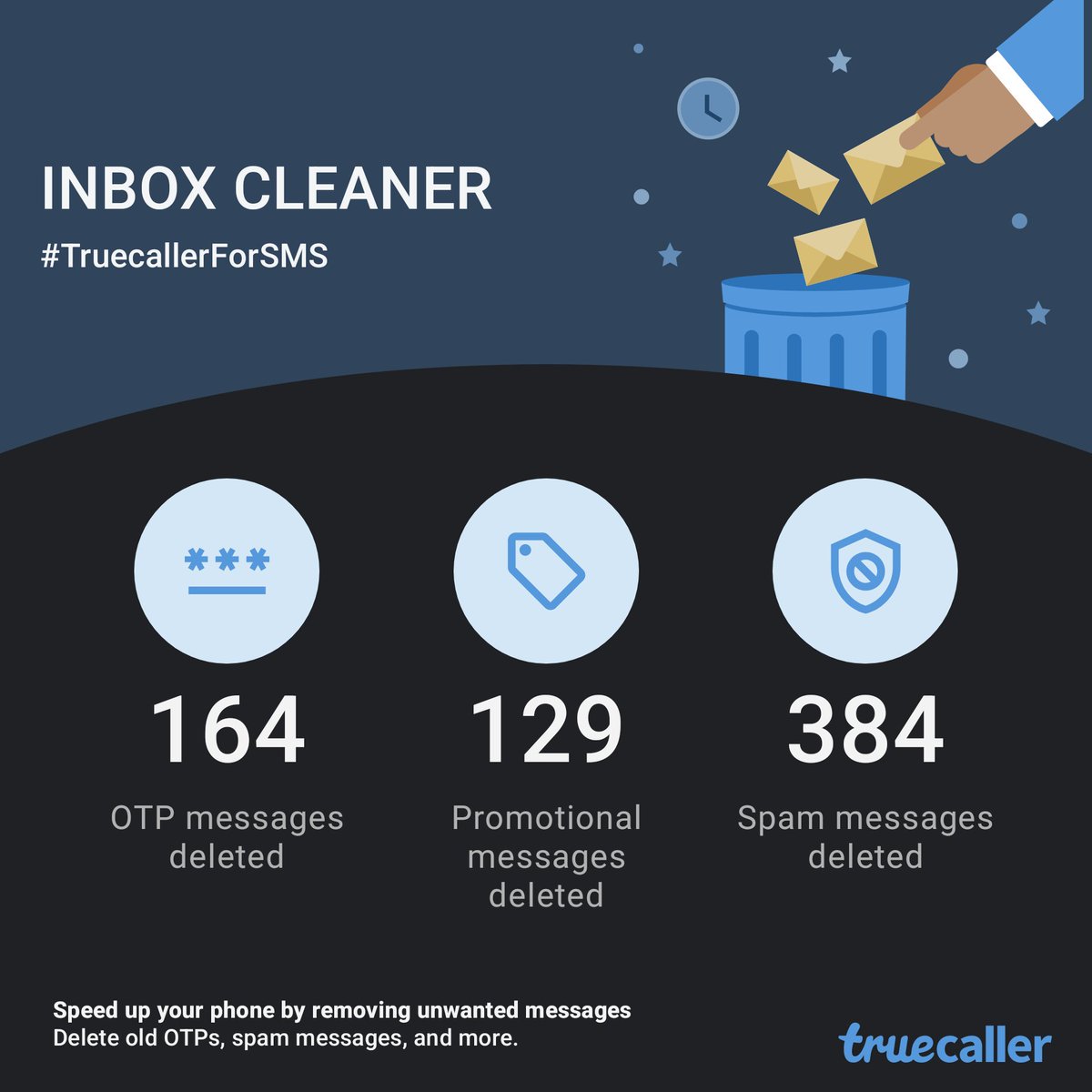 kimberlyboo97's tweet photo. Look at how @Truecaller helped me clean up my inbox. Try Inbox Cleaner today! #TruecallerForSMS
Truecaller can also detect spam phone calls and do many more. I've been using it for a while now and it has helped me alot. https://t.co/IA3woGpZBF