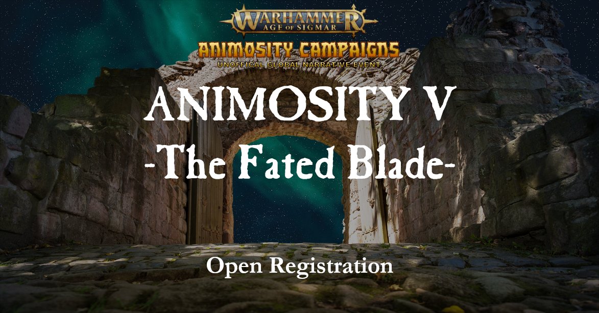 AnimosityCmpgns's tweet image. Open-Registration has started!!!

Find out more at animositycampaigns.com/new-players-gu…

Turn-One of the campaign will begin on July 12th.

#AOS #GamesWorkshop #WarhammerCommunity #NarrativePlay #Warhammer #AgeofSigmar #AnimosityCampaigns #AnimosityV #TheFatedBlade #DaWarpath