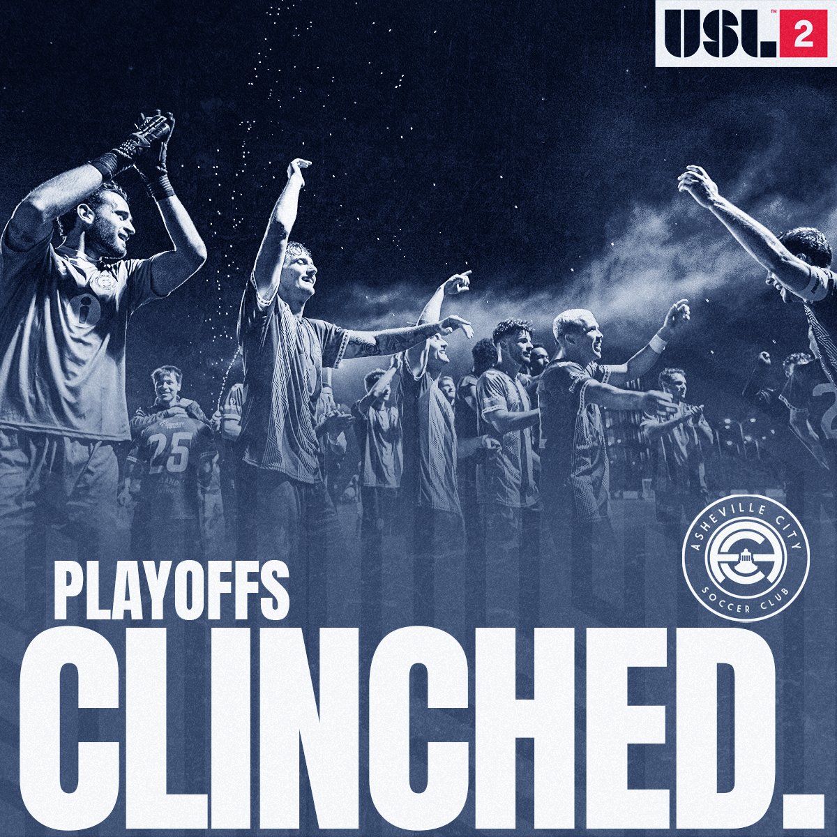 AshevilleCitySC's tweet photo. NA NA NANANAAAA LETS GO ASHEVILLE 🔵

2023 USL League Two Playoffs, 𝐇𝐄𝐑𝐄 𝐖𝐄 𝐂𝐎𝐌𝐄.

#BelongBelieveBeBlue | #Path2Pro https://t.co/o6TpFIrQQs