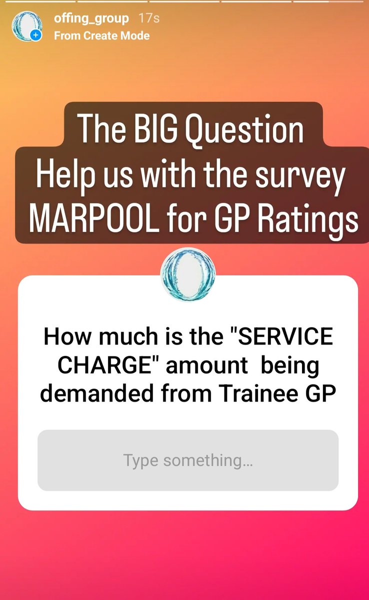 MARPOOL for GP Ratings 
Survey continues on Instagram handle : Offing_Group