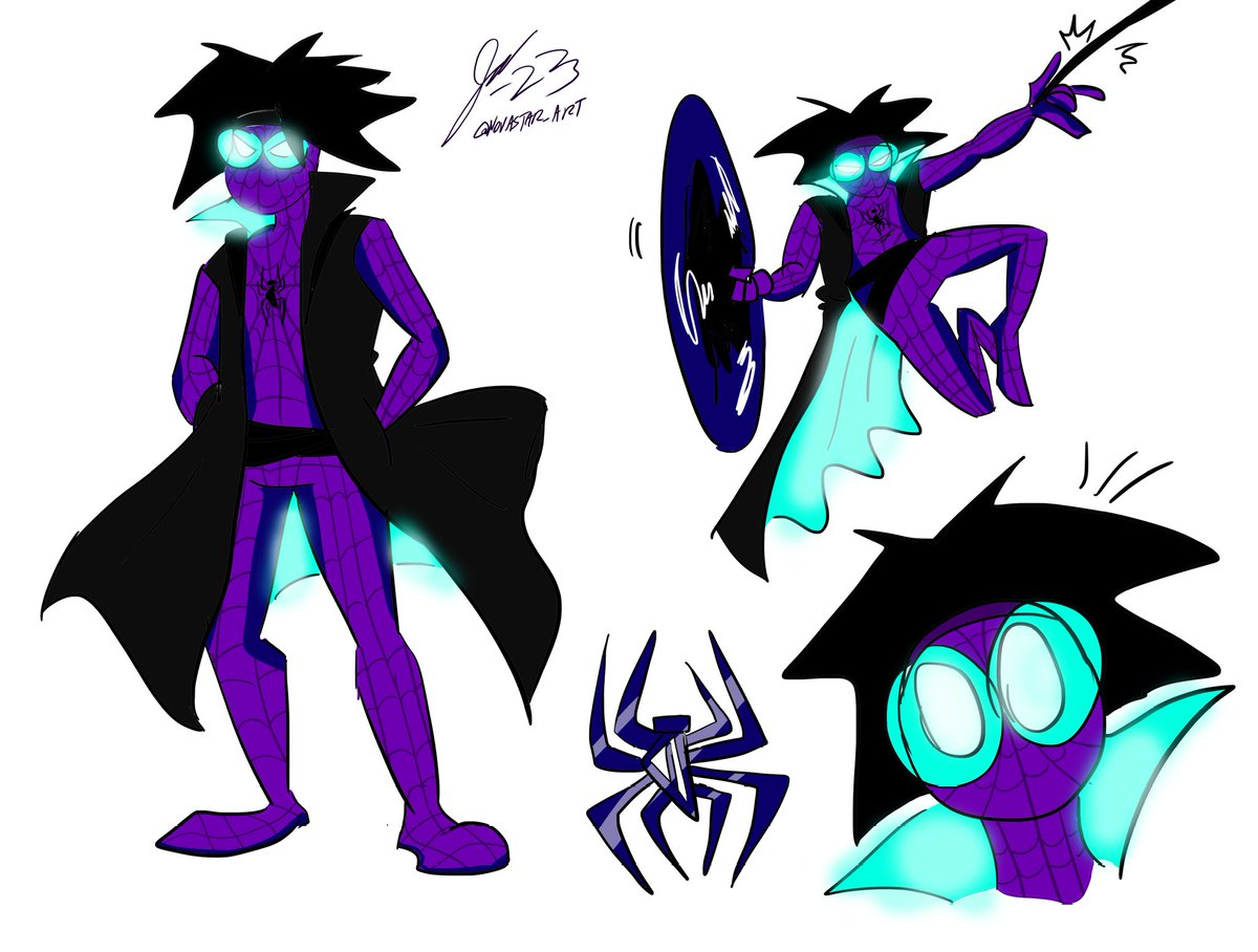 novastar_art's tweet photo. Finally made a Spidersona! He uses a spider themed throwing star and has no name at the moment https://t.co/vuSLOZ4Y1h