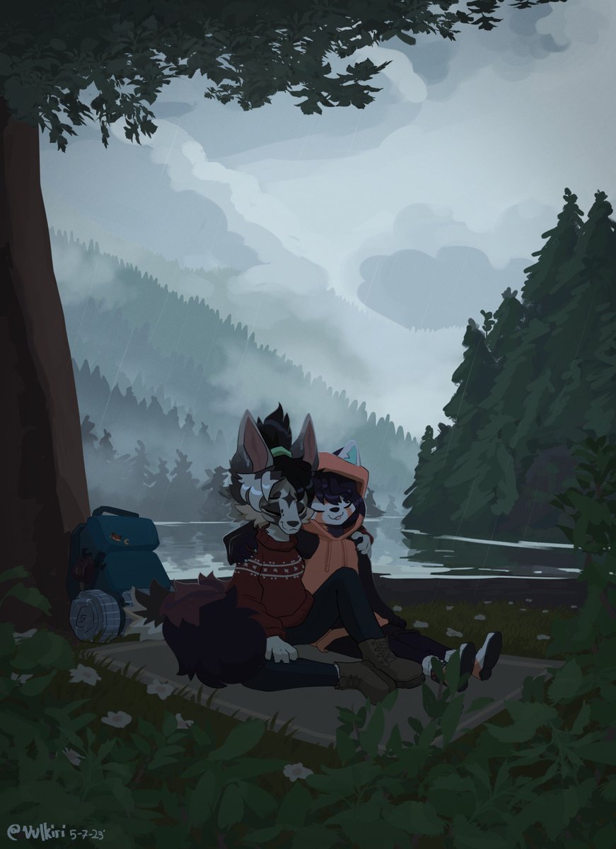 Vulkiri's tweet photo. nature's embrace 🌿🌲🌧️ https://t.co/a2JxlH2ElX