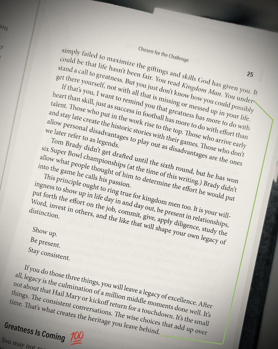 TheBamaAndy's tweet photo. Athletes, read this & let it sink in‼️
I’d put these principles up against anybody else’s out there. Mr Tony Evans is a WISE, Godly man. I assure you, this is BIG FACTS‼️ 🙏🏻💯✝️
@AndrewKJr05 read it & LIVE BY IT.
#KingdomMenRising #Athletes #Inspiration #GoBeGreat #StepByStep #GodWillGuideYou
#BamaAndy