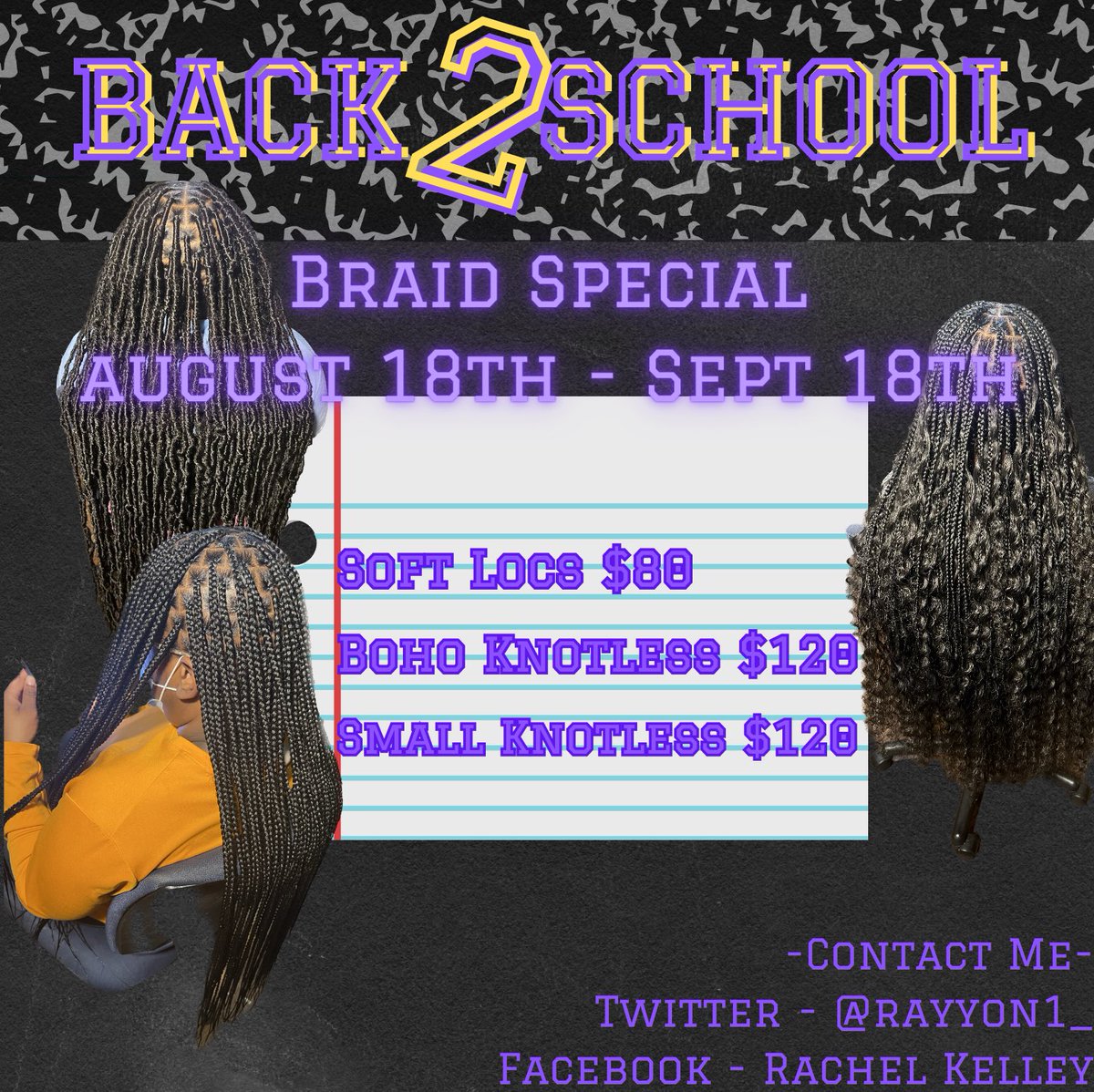 Classes are back session!! Look cute on the first day of class &amp; at the functions!! 🫵🏾

Back2School Braid Special 08/18-09/18 🤍

#alcorn23 #alcorn24 #alcorn25 #alcorn26 #alcorn27