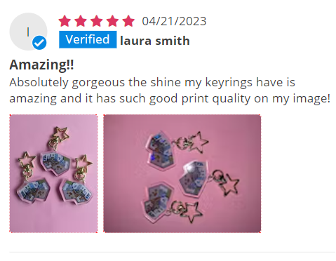 pdodokeychains's tweet image. 🍧Featured Reviews &amp;amp; Lucky Draw(1)🍧

🐾The following reviews are Selected as Featured Reviews
🐾Reviewers will each get a 💲50 coupon!(available for over $100)

Come claim your own review! 
💚DM us for the coupon!💚

#pdodo #art #keychain #luckdraw #acrylic