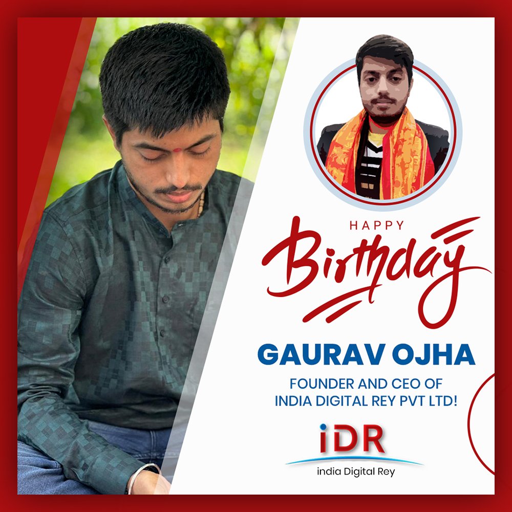 IndiaDigitalRay's tweet image. Happy Birthday to Gaurav Ojha, Founder and CEO of India Digital Rey PVT LTD! Your visionary leadership has shaped our organization and driven our success in the digital realm. Under your guidance, we have achieved remarkable milestones and transformed the way businesses connect…