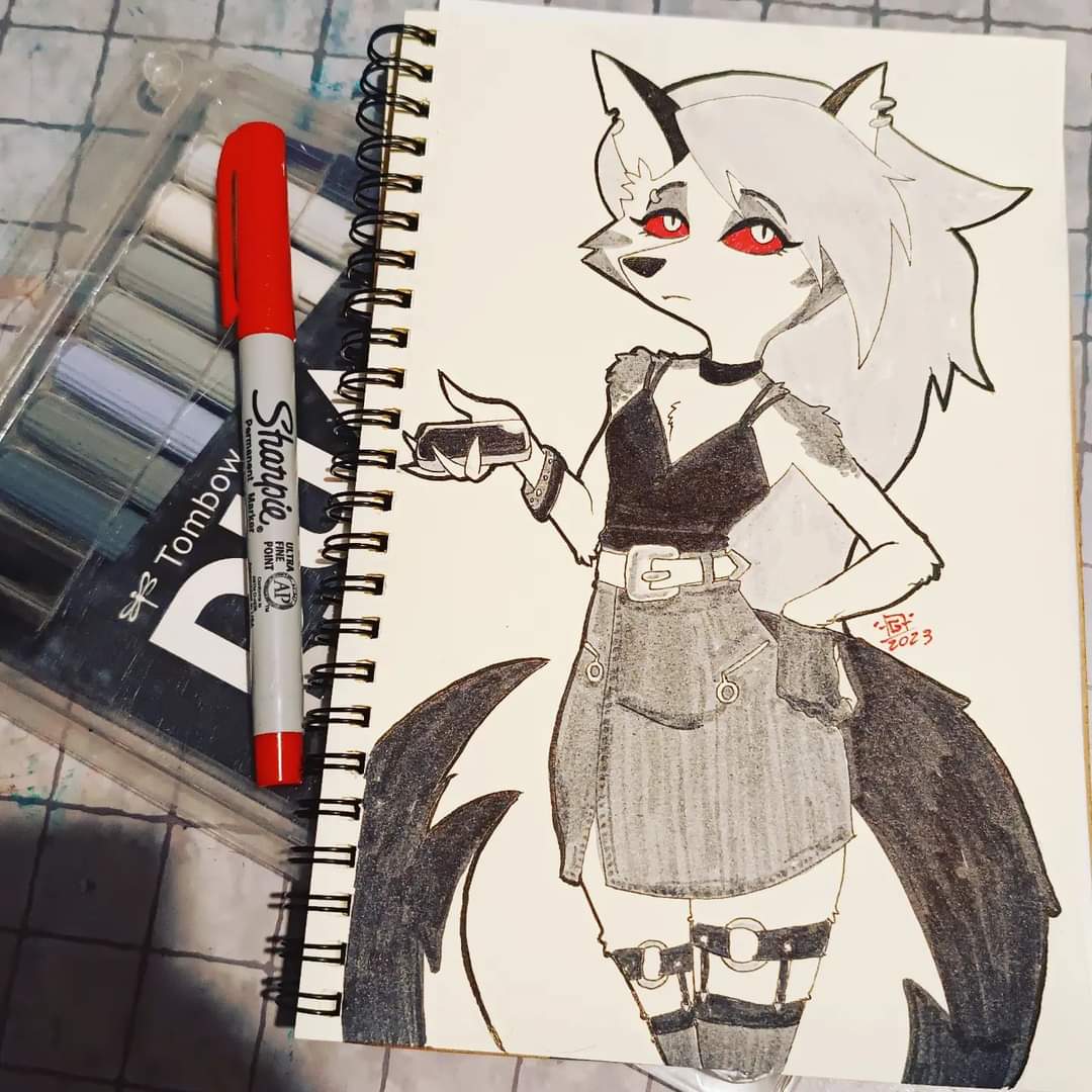 Ultimategallo's tweet photo. #Loona from #helluvaboss ...I am not #furry but... 
Hahaha is a great character, all the characters on hellova boss are awesome but loona is the best, I love to draw her. https://t.co/gd175k6ji5