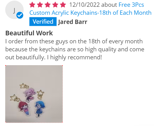 pdodokeychains's tweet image. 🍧Featured Reviews &amp;amp; Lucky Draw(4)🍧

🐾The following reviews are Selected as Featured Reviews
🐾Reviewers will each get a 💲50 coupon!(available for over $100)

Come claim your own review!
💚DM us for the coupon!💚

#pdodo #art #keychain #luckdraw #acrylic