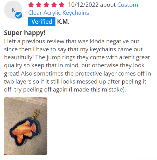 pdodokeychains's tweet image. 🍧Featured Reviews &amp;amp; Lucky Draw(4)🍧

🐾The following reviews are Selected as Featured Reviews
🐾Reviewers will each get a 💲50 coupon!(available for over $100)

Come claim your own review!
💚DM us for the coupon!💚

#pdodo #art #keychain #luckdraw #acrylic