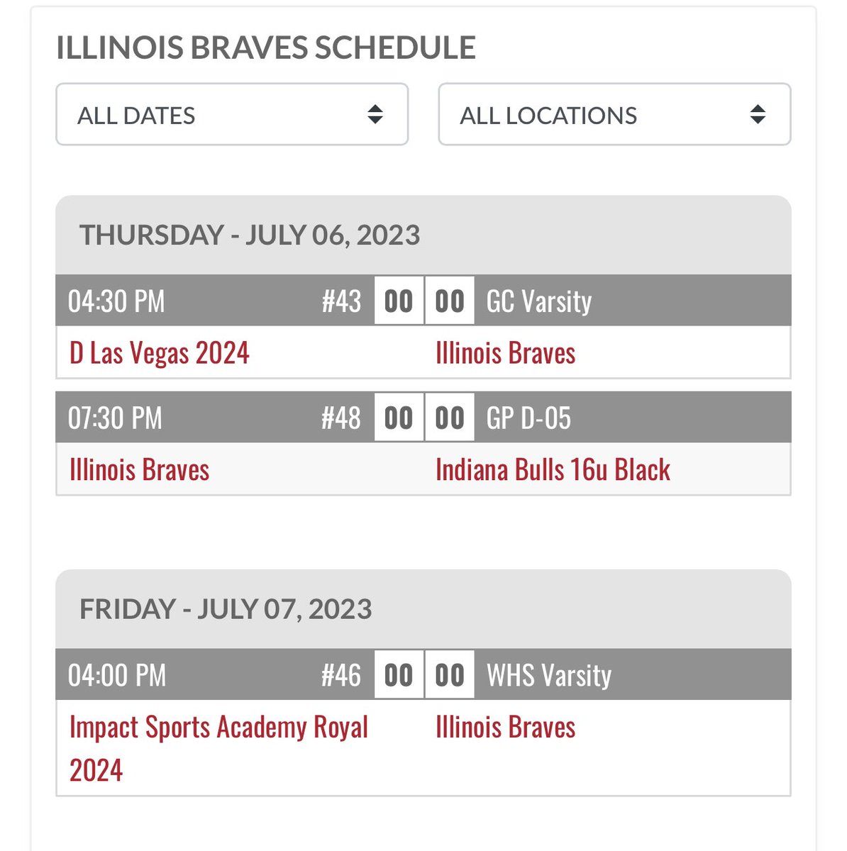 🚨🚨 SCHEDULE CHANGE 🚨🚨 
Our original scheduled ABC invite game Thursday evening at 9:45pm is NOW at 7:30pm <a href="/Bullpenevents/">Bullpen Tournaments</a> 
<a href="/landen_patton/">LandoP_#28</a> and <a href="/ElamDillan/">dillan_elam</a> will be pitching still.