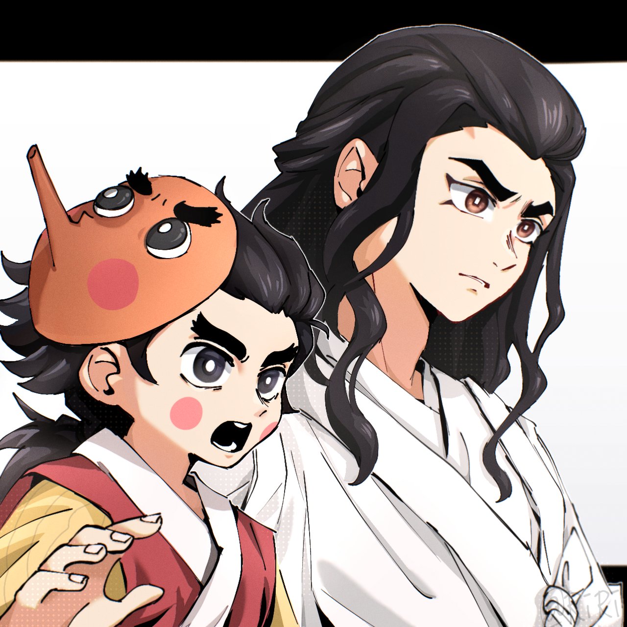 Kotaro Haganezuka without his mask (art by @harusame_0986) :  r/KimetsuNoYaiba