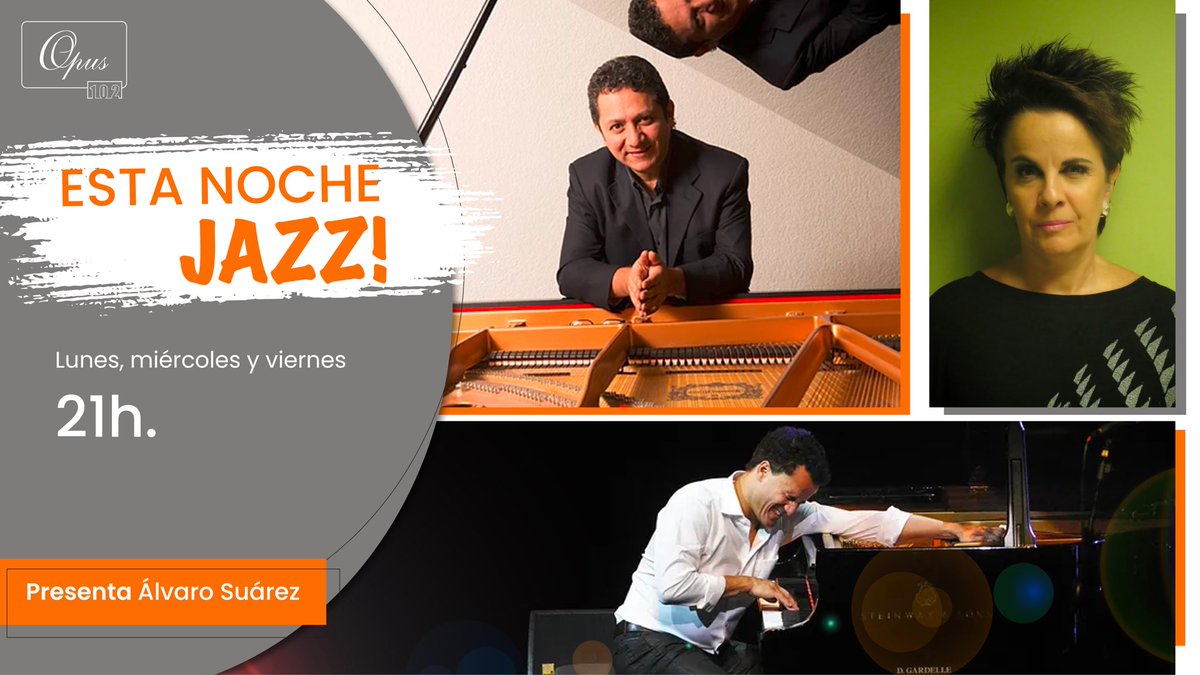 Esta Noche Jazz nos presenta al gran pianista y compositor mexicano Héctor Infanzón; al reconocido pianista francés Jacky Terrasson; la voz de Leila Pinheiro; además al dueto de Joe Williams y George Shearing.

21h
#Opus102
#Jazz

En línea...
🔗 linktr.ee/opus102