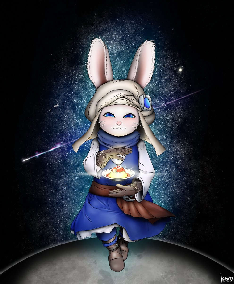 KokomocolocoPG's tweet photo. Cosmic Puddingway!
 #ffxiv #ff14 #FinalFantasyXIV #Puddingway #ファイナルファンタジーXIV #loporrit #fanart https://t.co/Nb3yA9UkdA