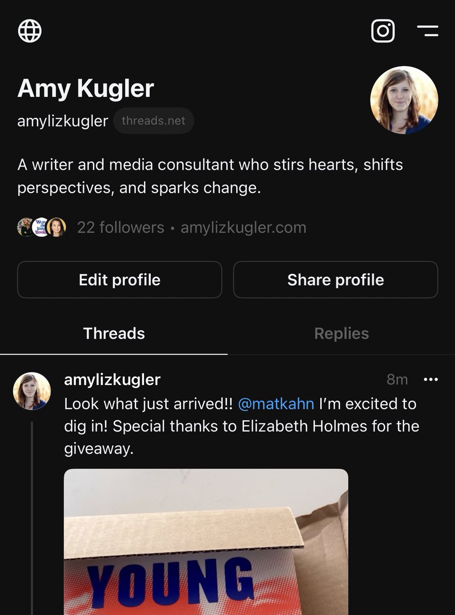 Hi there. Come find me on Threads.
