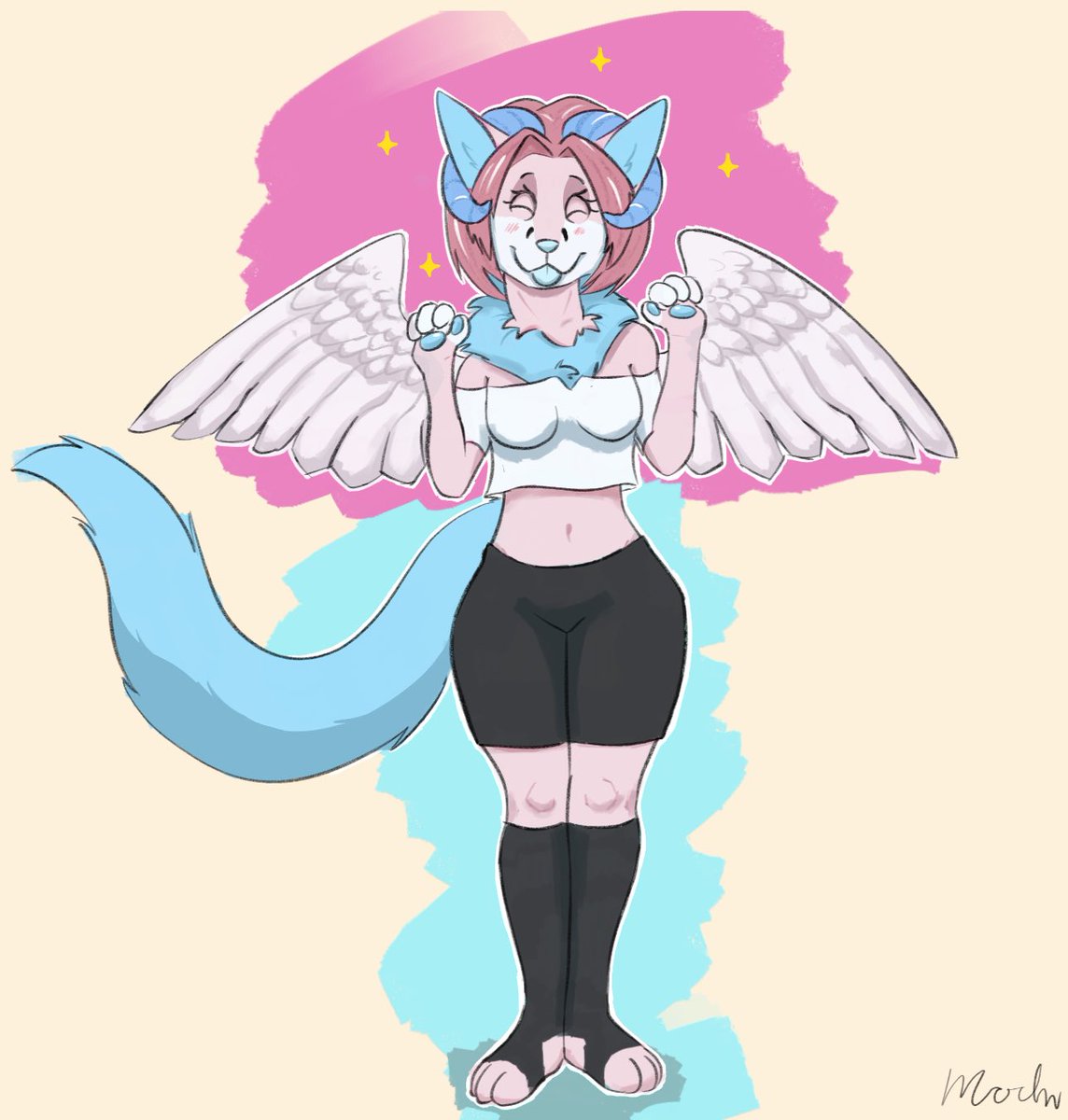 lapdogy's tweet photo. Made some fan art for a lovely and wholesome person I was able to meet again at Anthrocon 2023 :D 

#furryart #furry #furries 

@c_pawz https://t.co/LzRz6D2sj4