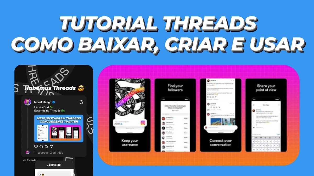 lucaskalango's tweet photo. Tutorial Threads Instagram 🔥
https://t.co/aClsSioxqs

Como baixar app, como criar sua conta vinculada ao Instagram, seus seguidores, como usar o aplicativo para criar suas Threads e compartilhar como publicação e stories. https://t.co/UvogDqRP6E