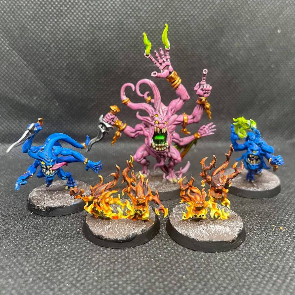 BigGeordieGeek's tweet photo. Just finished the Horrors of Tzeentch from Silver Tower!
Rather happy with how these turned out!
#Warmongers #WarhammerCommunity #WarHamFam #PaintSlam23 #WarhammerAoS #AoS #WarhammerAgeOfSigmar #AgeOfSigmar #WarhammerQuest #SilverTower #WarhammerQuestS… https://t.co/xijIZJUaAg https://t.co/sPekOdj84s