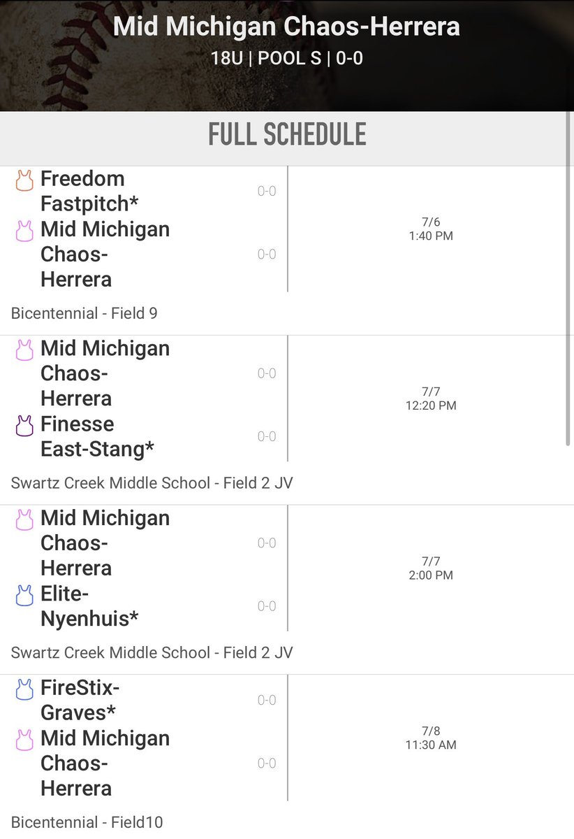 chaos_18u's tweet photo. Tomorrow we will be attending the Firestix College Exposure in Grand Blanc!! @LTUCoachBaird @LTUSOFTBALL @bkoch1991 @AQSoftball @CLC_Softball @SienaHeights_SB @coach__cavanagh @CUAA_Softball @RUWarriorsSB @CoachD_RUSB @AlmaScotsSB @CoachEmilyV @CoachVTweets https://t.co/ysPmzPJ4gk