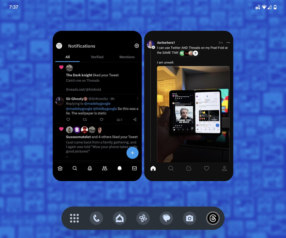 foldbygoogle's tweet image. When your ex tags along