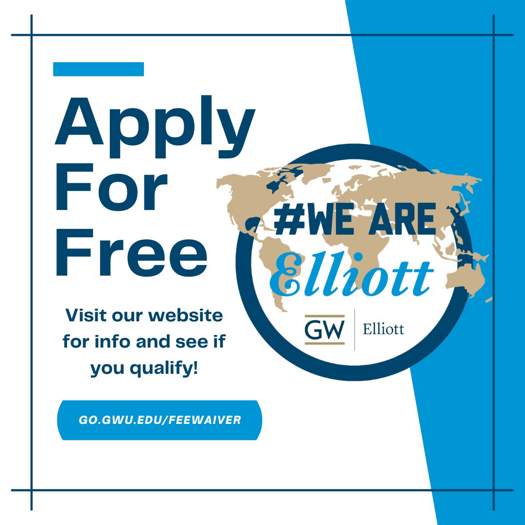 ESIAGrad's tweet photo. Did you know @ElliottSchoolGW offers #feewaivers to @FulbrightPrgrm Scholars, @PickeringProg, and @ppiaprogram fellows? Find details on https://t.co/flYxjARbSs https://t.co/P2x8C2zxN6
