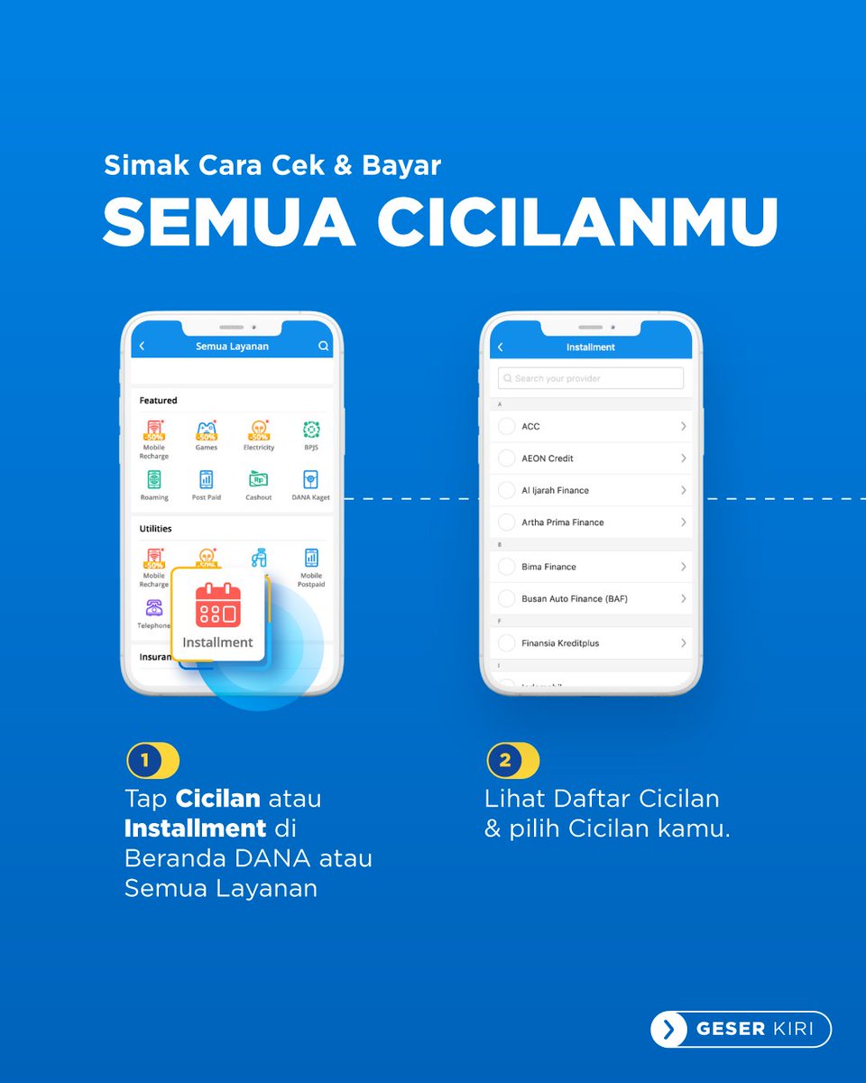 danawallet's tweet photo. Gimanaa, udah bayar cicilan belum? 😅
Yuk langsung bayar cicilanmu di DANA, karena sekarang providernya semakin banyak! Bayarnya makin mudah dan #BebasDrama pastinya! https://t.co/5QbygM6pXL