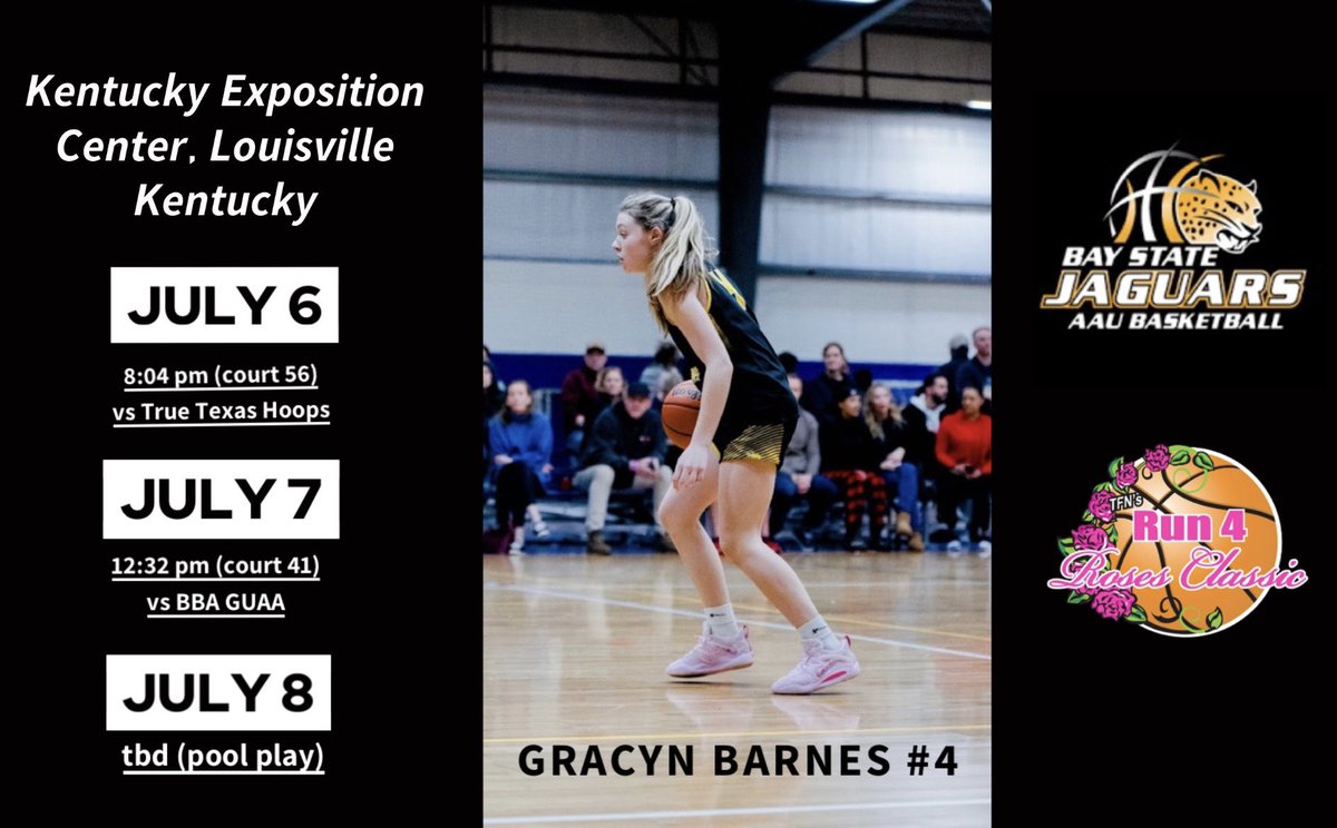 So excited to compete at @TFNsRun4Roses!! Here’s my schedule! 💛🖤 @BayStateJags @LaurieBollin @JagsRecruiting