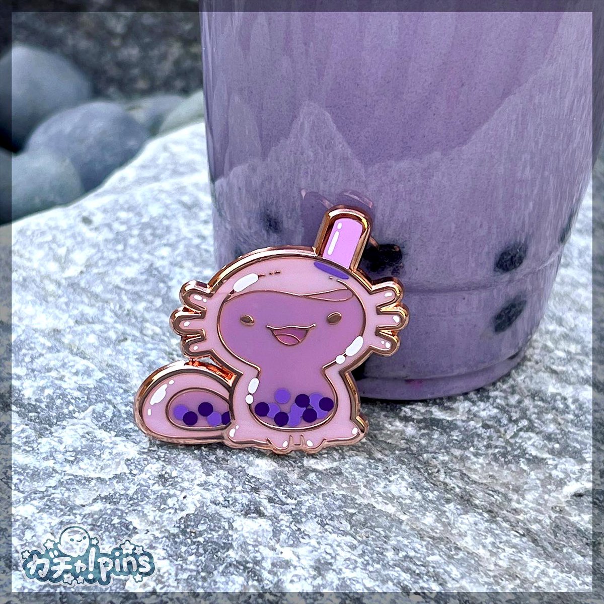 gachaponpins's tweet photo. 🧋💛🧋💚🧋💜🧋💖🧋

boba axolotl pin drop 
available now! https://t.co/qu8PvXAxI0
