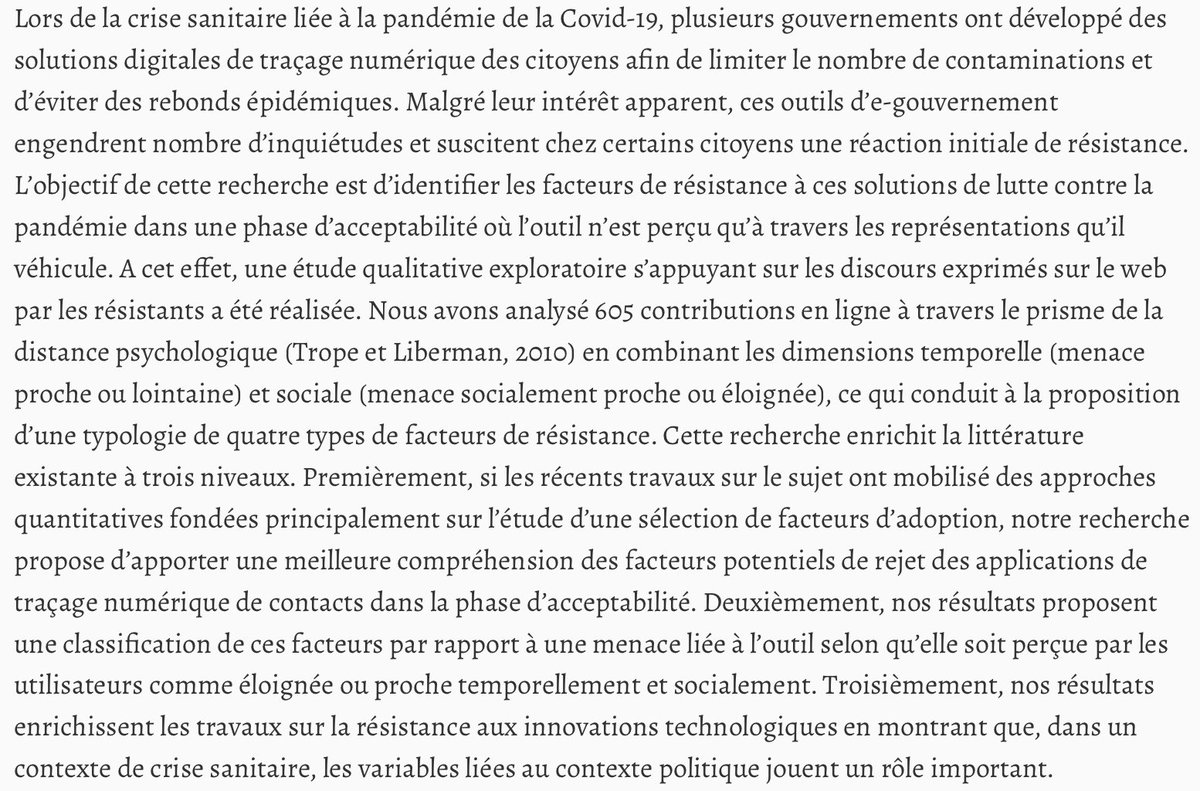 ChGonzalez3566's tweet photo. Exploration des facteurs de résistance aux solutions de traçage numérique pendant la pandémie de la Covid-19

Dans Systèmes d'information &amp; management 

@ZiedMani @I_CHOUK Jean-Marc Ferrandi, Christine Gonzalez, Béatrice Siadou-Martin

https://t.co/dScfQarjS6 https://t.co/lFelUQn6Om