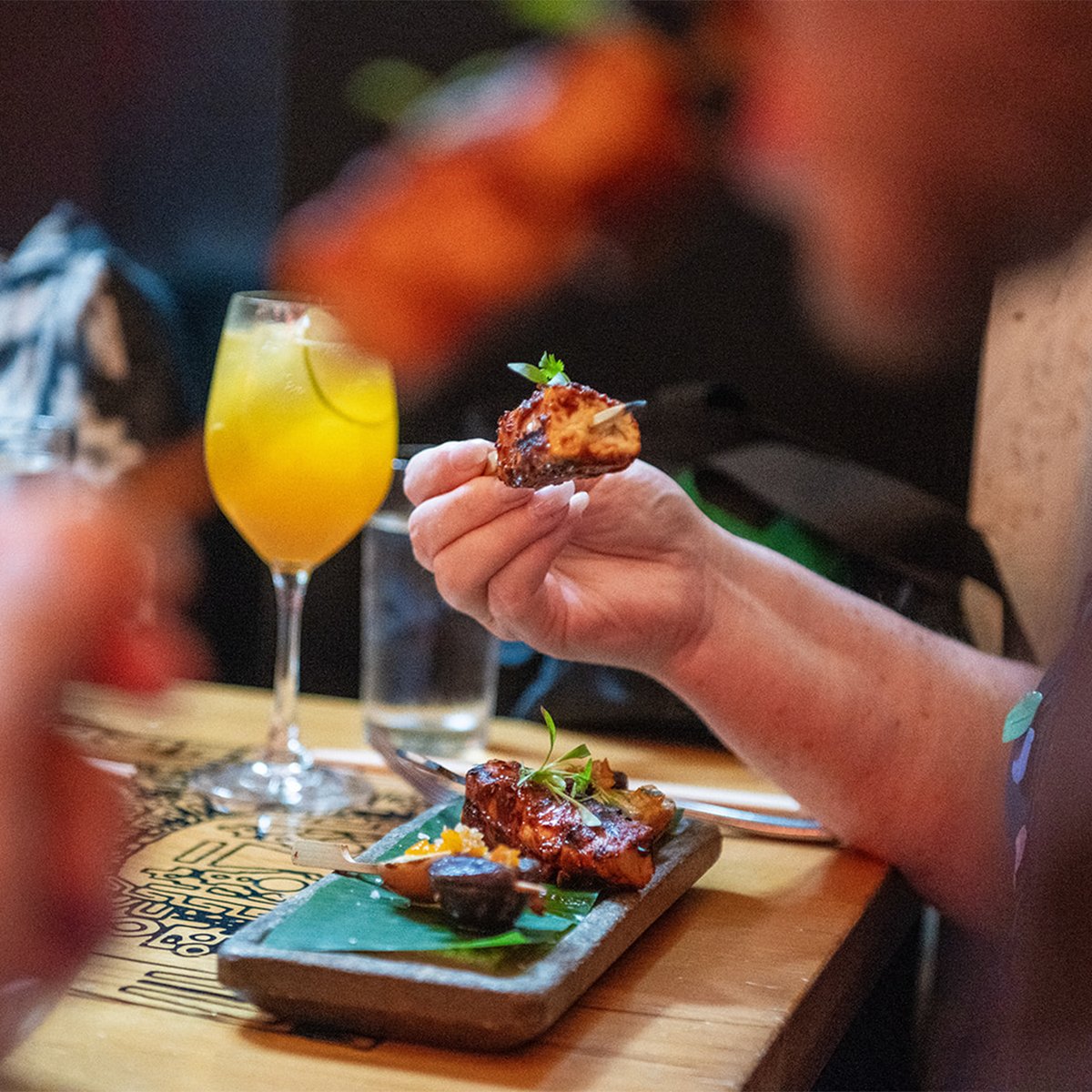 José Andrés’ new dish, “Anticuchos de Pollo,” made with GOOD Meat cultivated chicken