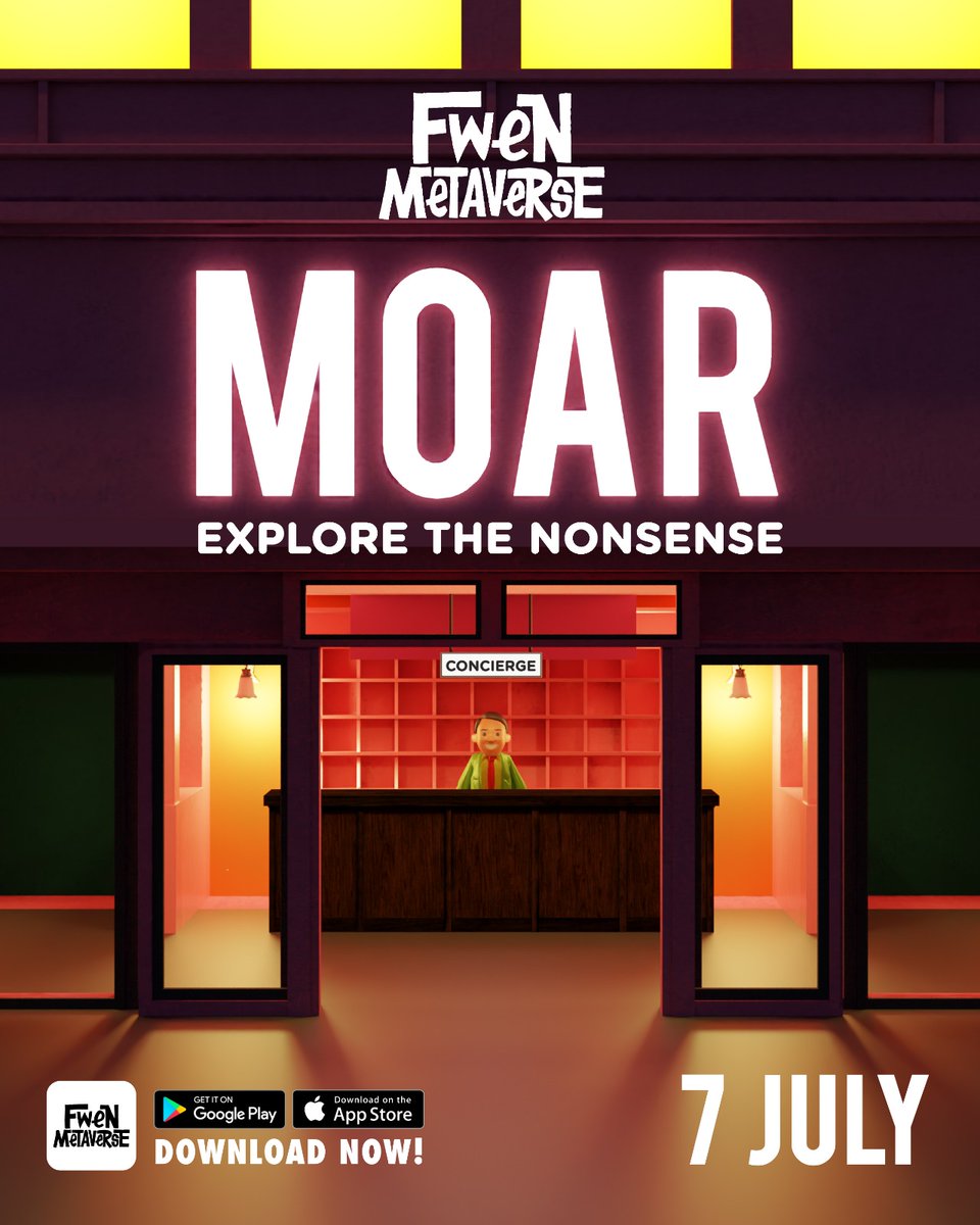 Server opens to public tomorrow (7 July 6pm HKT / 6am EDT)!
See you there: MOAR Grand Opening @ FWEN METAVERSE 
-
👉🏻Download FWEN METAVERSE App on iOS and Android NOW!
-
Get ready for MEGA PRIZES with Digital IDIOTMETER! 🔫
(35+ physical puzzle artworks in silkscreen print, in 7