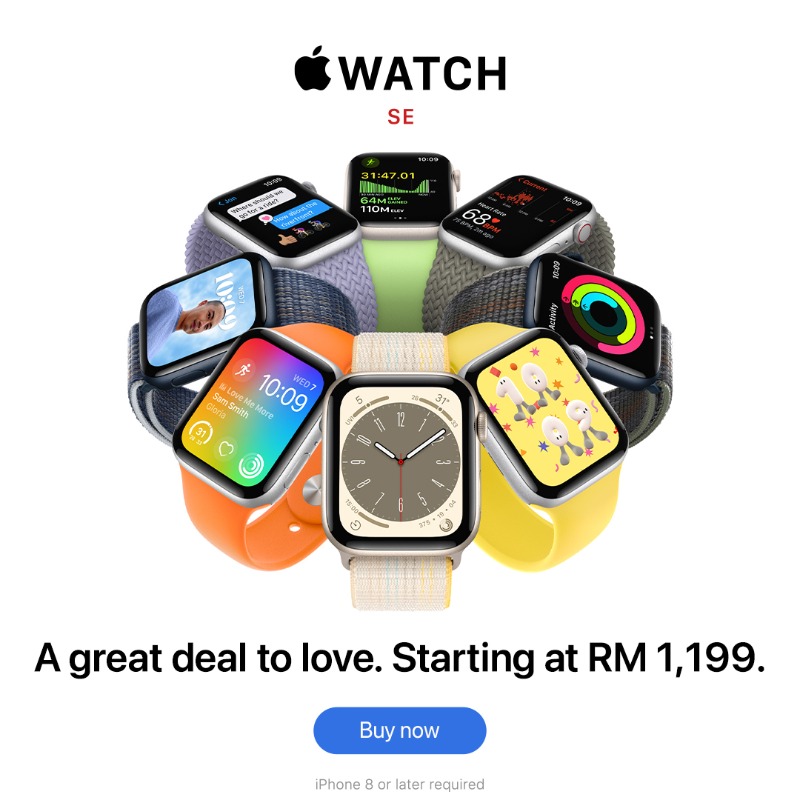 Apple's tweet photo. Apple Watch SE is feature packed, and it’s better value than ever. Click to learn more today.