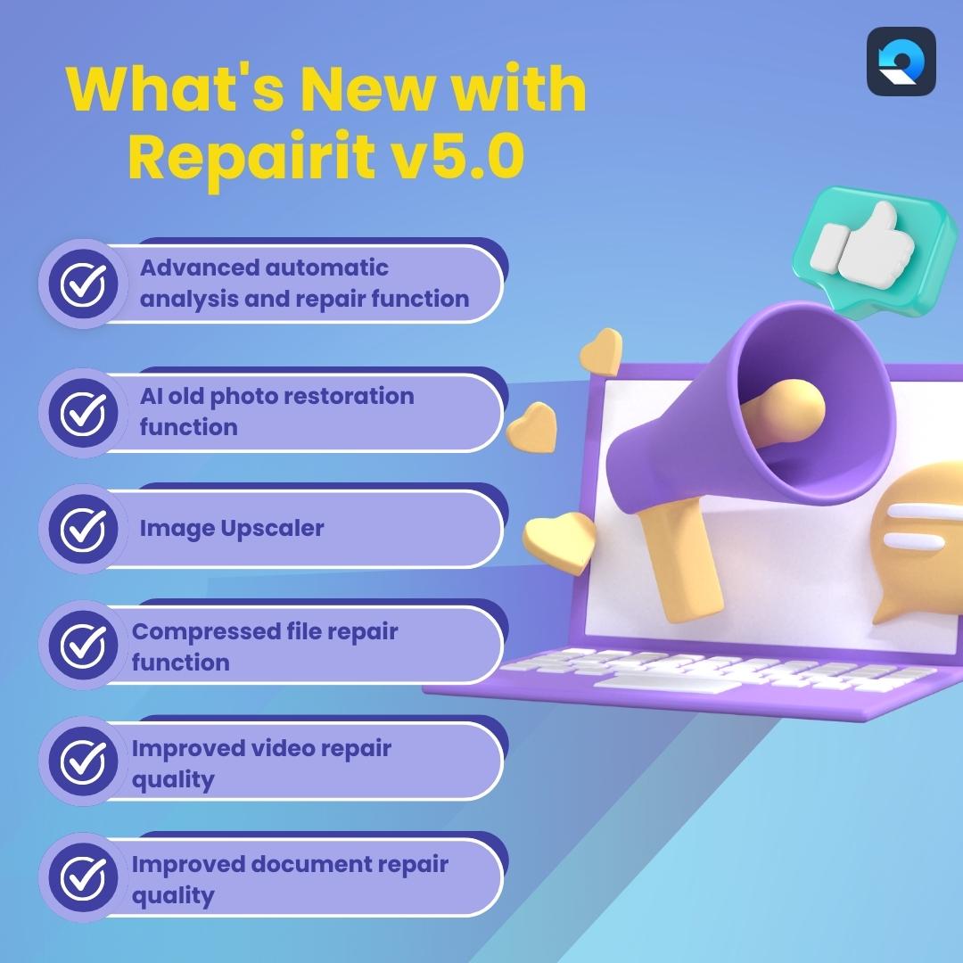 WS_Recoverit's tweet photo. 🌟 Introducing Repairit 5.0: The Ultimate Data Repair Solution 🌟
✅ AI-Powered Repair Algorithm
✅ Enhanced Video Repair
✅ Old Photo Repair & Coloring
Don't wait, try Repairit 5.0 today!👉https://t.co/tWofVQQXrE
#Wondershare #Repairit #AI #photography https://t.co/x9JSgYWsnS